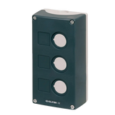 Elfin Push-button enclosure, 3 hole Ø 22, black, 85x154x60 - Rubicon Partner Portal